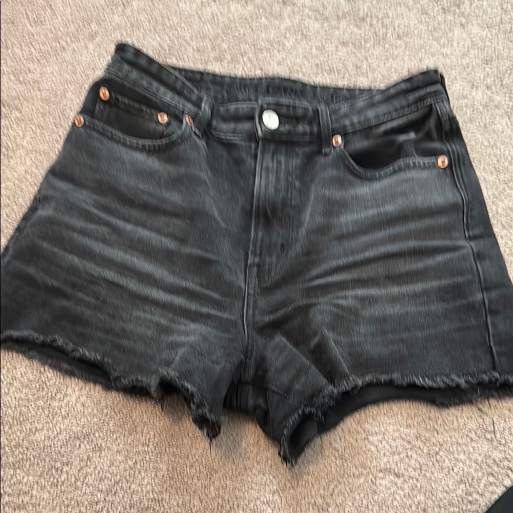 Black Denim Women's Shorts